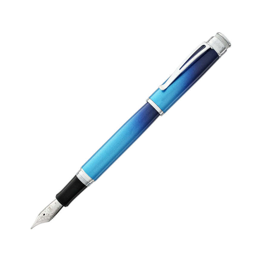 Retro 51 Blue Lagoon Fountain Pen Medium Nib New Open Tube