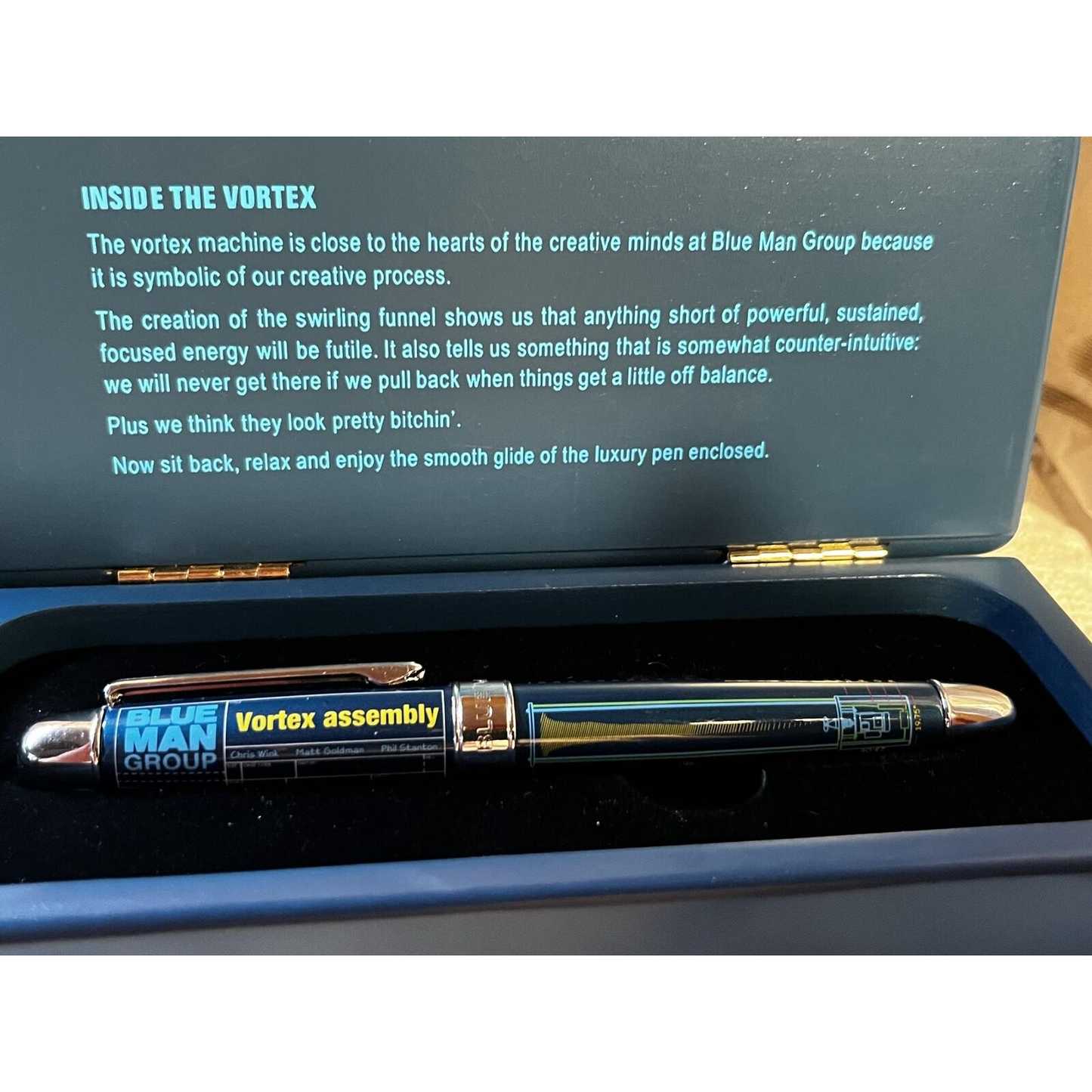 ACME Studios' "Vortex" Rollerball Pen designed by the Blue Man Group
