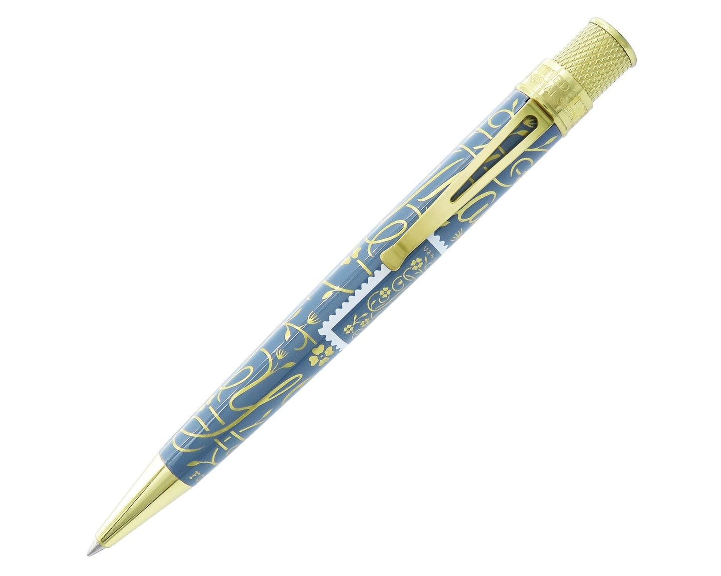 Retro 51 "Thank You" USPS Stamp Blue Gray Rollerball Pen