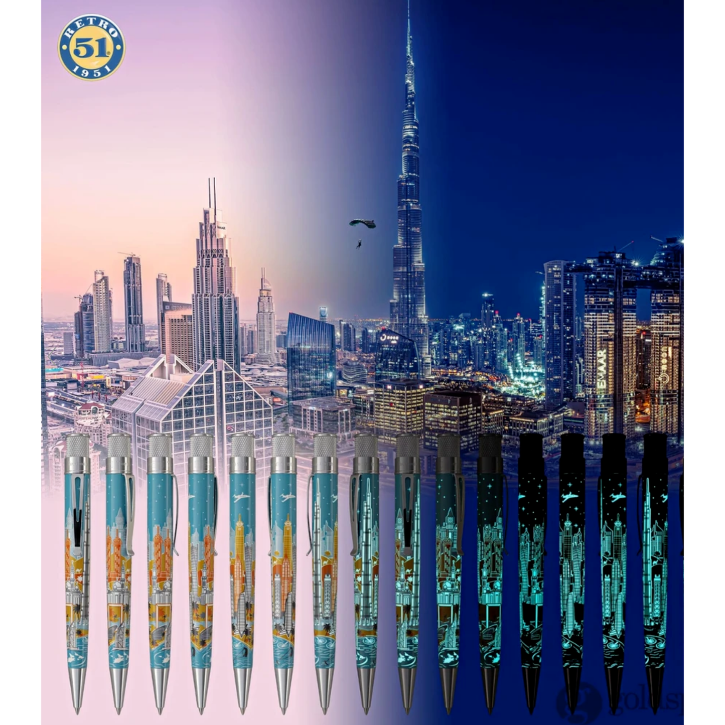 Retro 51 DUBAI SKYLINE Rollerball LE New in Sealed Tube - ZRR-2065