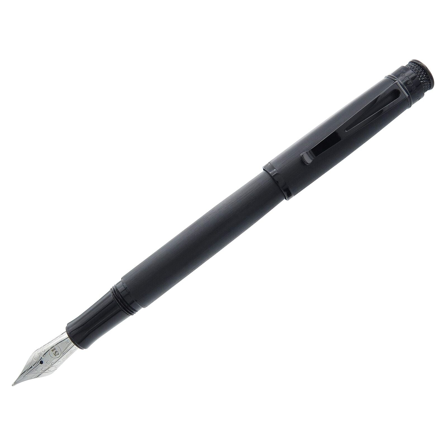 Retro 51  Fountain Pen, Matte Black Stealth, 1.1mm Nib (VRF-1701)