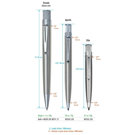 Retro 51 Rollerball Pen, Stainless Steel (VRR-1315)