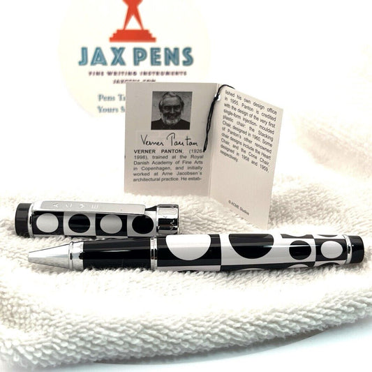 ACME Studios' “Geometri Black & White” Rollerball Pen by VERNER PANTON