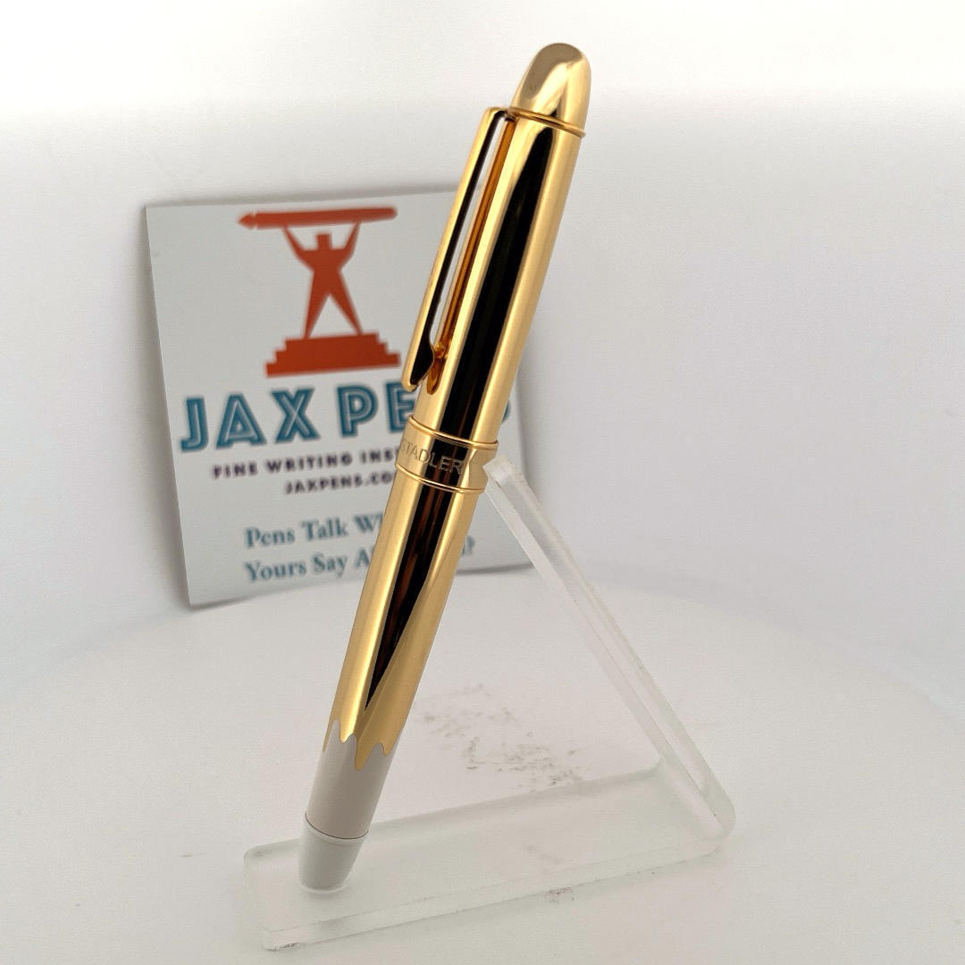ACME Studios' "Gold Dipped- White" Rollerball Pen Color Test By R. STADLER NEW