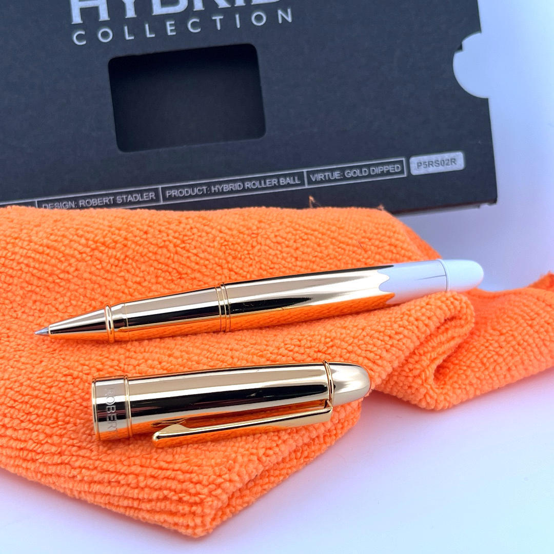 ACME Studios' "Gold Dipped- White" Rollerball Pen Color Test By R. STADLER NEW