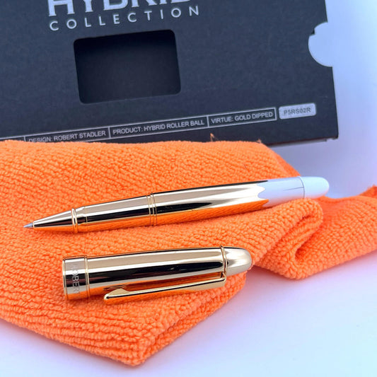 ACME Studios' "Gold Dipped- White" Rollerball Pen Color Test By R. STADLER NEW