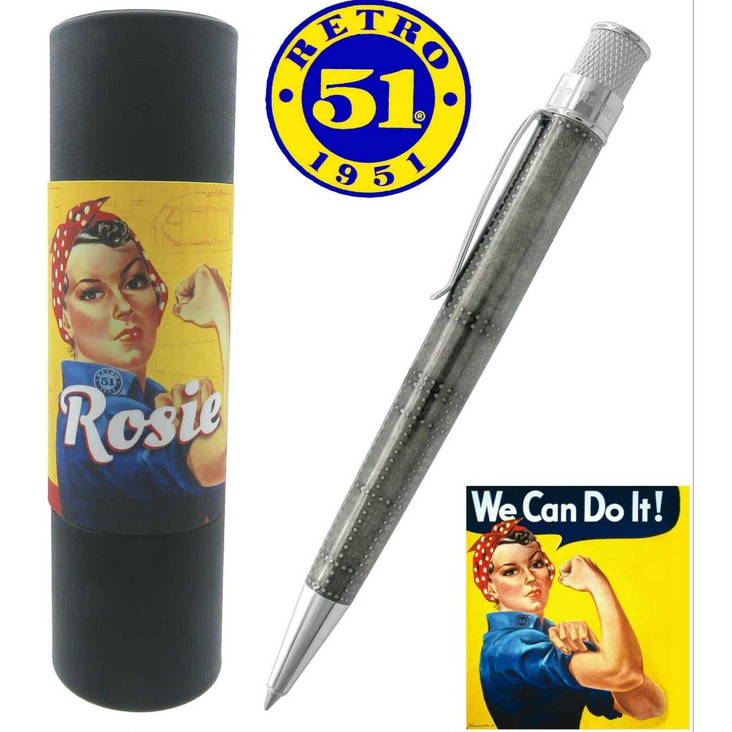 .
"Unleash Your Inner Rosie: Retro 51 Tornado Rollerball Pen in Tube"