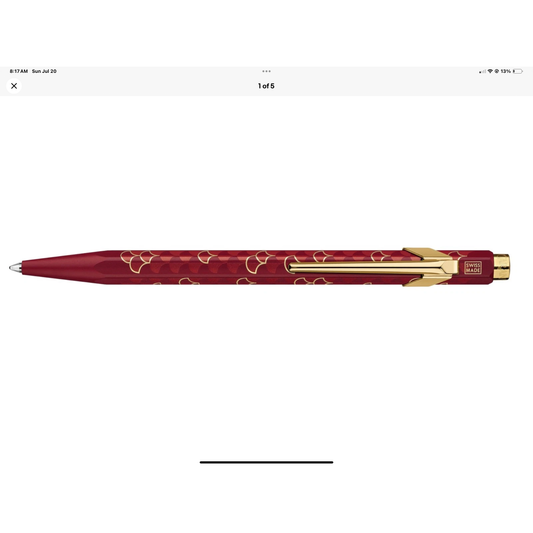 Caran D'Ache 849 Pen CLASSIC DRAGON BURGUNDY BP - New in Golden Case