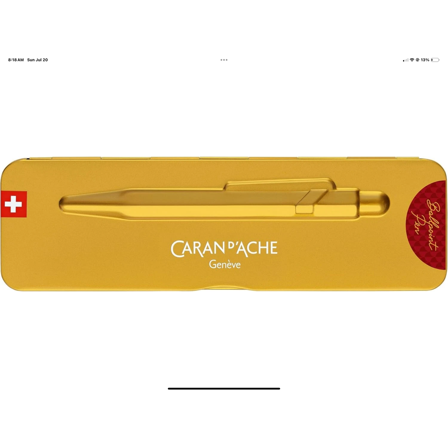 Caran D'Ache 849 Pen CLASSIC DRAGON BURGUNDY BP - New in Golden Case