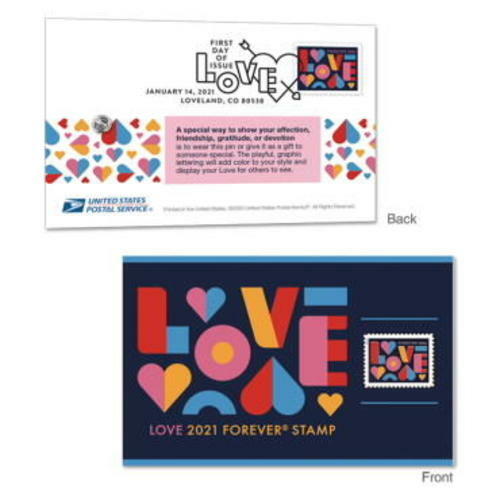 Retro 51 USPS 2021 Love Stamp Rollerball Pen Set with Exclusive Love Pin