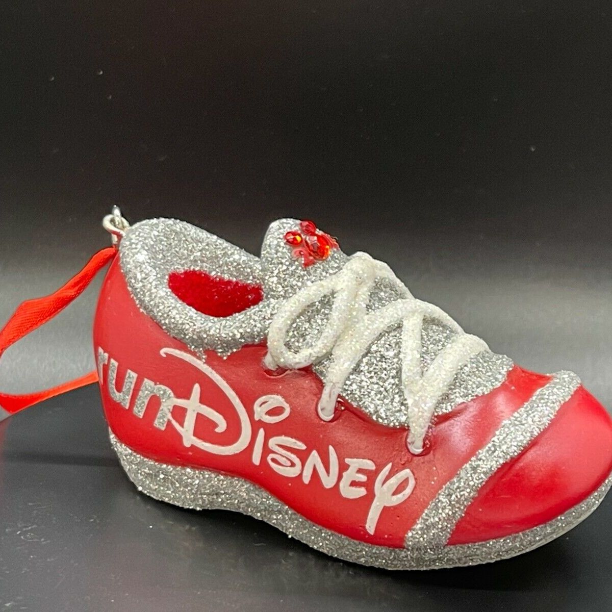 Disney Red Fun Run Shoe Christmas Ornament