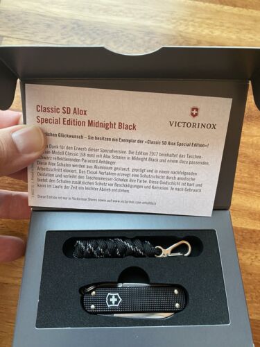 Victorinox Midnight Black Alox Limited Edition Classic SD Swiss Army Knife