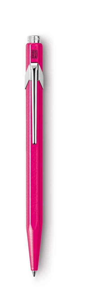 Caran D'ache 849 Pop Line Fluo Purple Ballpoint Pen with Metal Box
