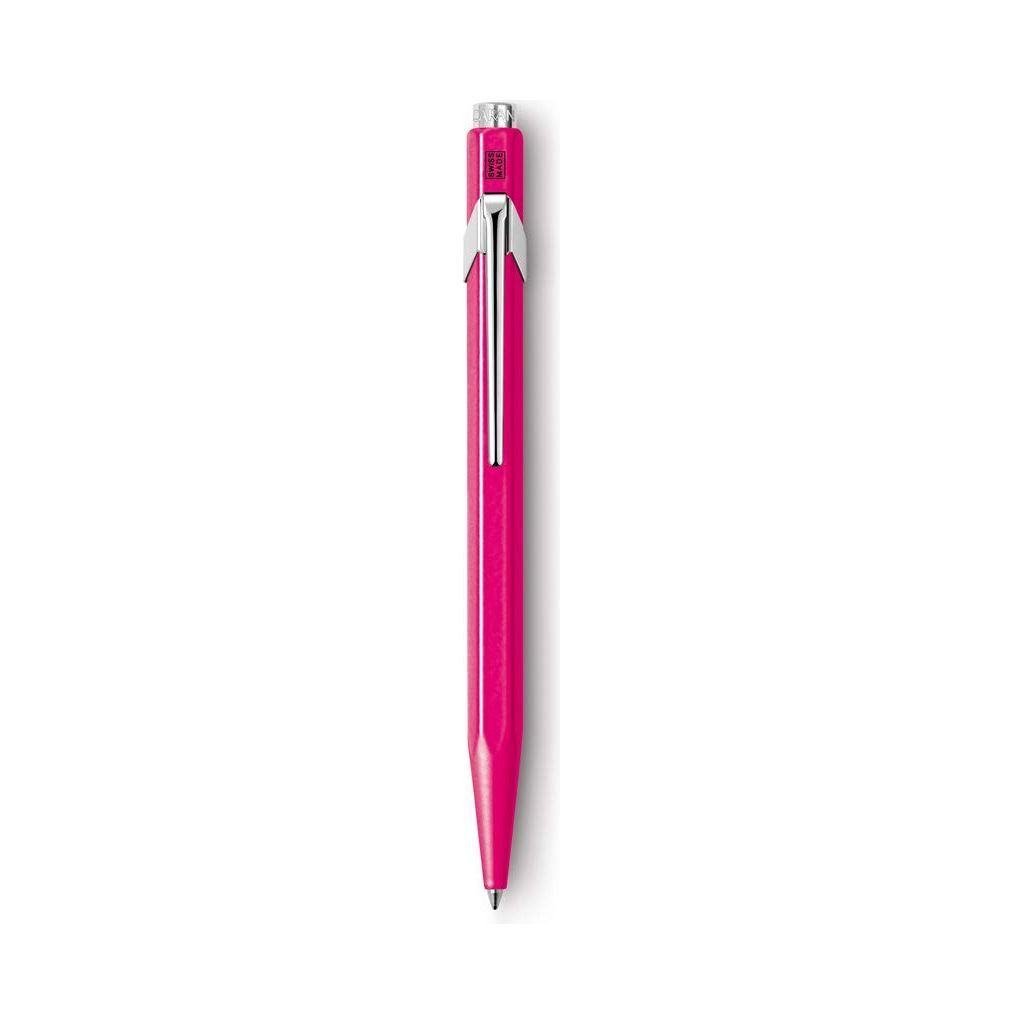 Caran D'ache 849 Pop Line Fluo Purple Ballpoint Pen with Metal Box