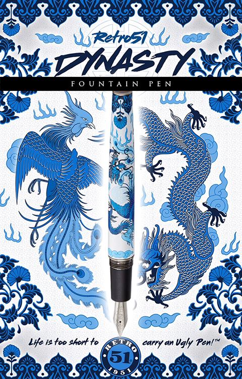 Retro 51 Dynasty Fountain Pen New Sealed #42/300 MED NIB