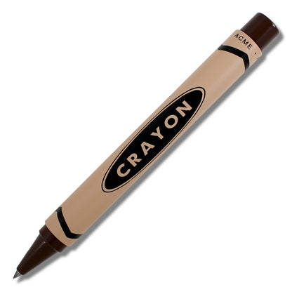 ACME Brown Crayon by Adrian Olabuenaga Retractable Rollerball Pen