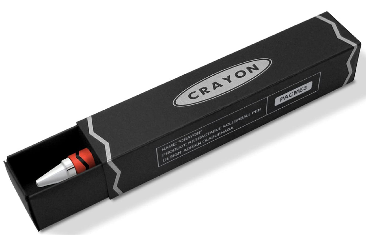 ACME Chrome Orange Crayon by Adrian Olabuenaga Retractable Rollerball Pen