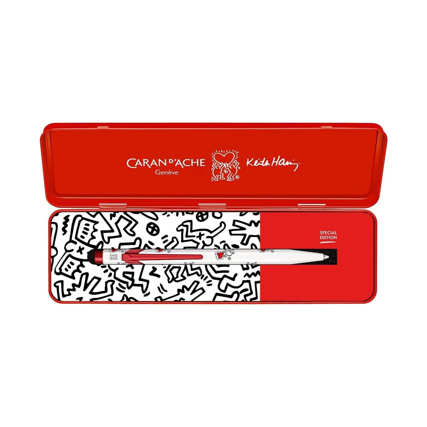Caran d'Ache KEITH HARING 849 Ballpoint Pen White -Christmas 2023- Special Edition