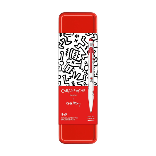 Caran d'Ache KEITH HARING 849 Ballpoint Pen White -Christmas 2023- Special Edition