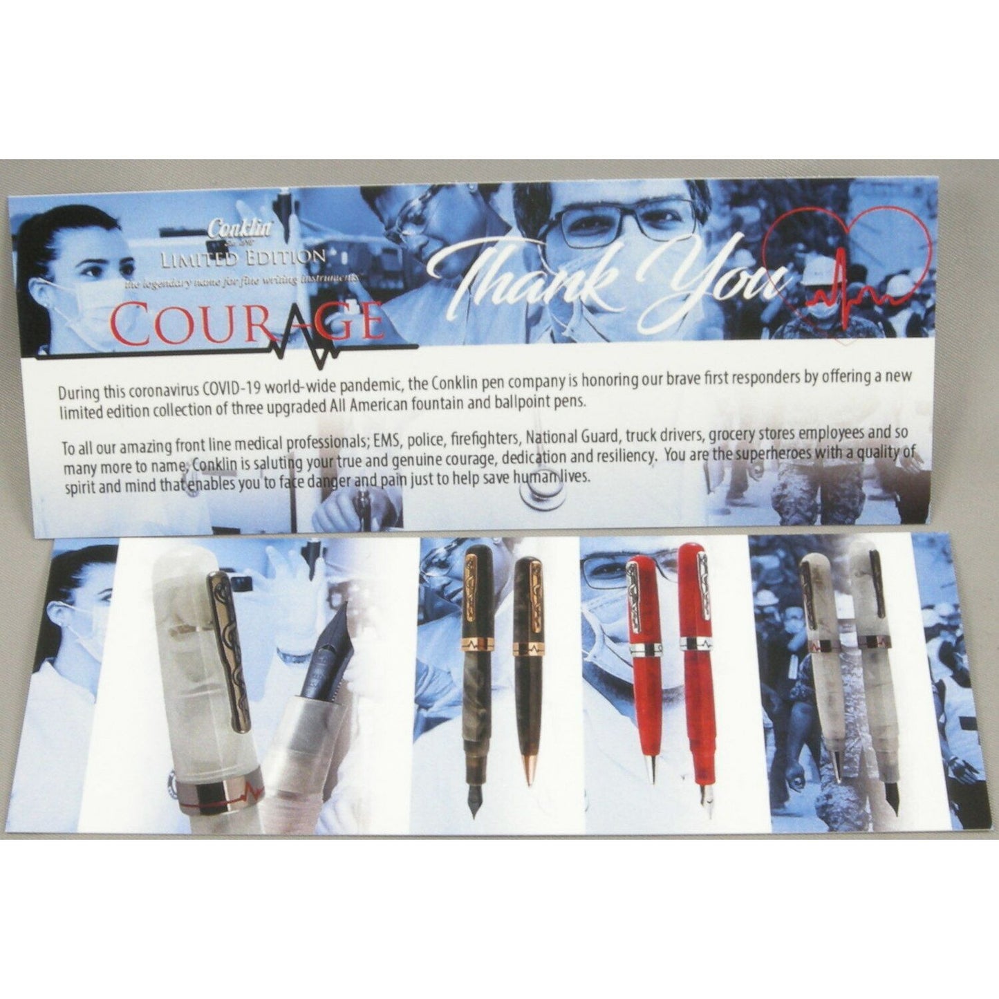 Conklin All-American Courage Limited Edition Graphite & Rose Gold Ballpoint Pen