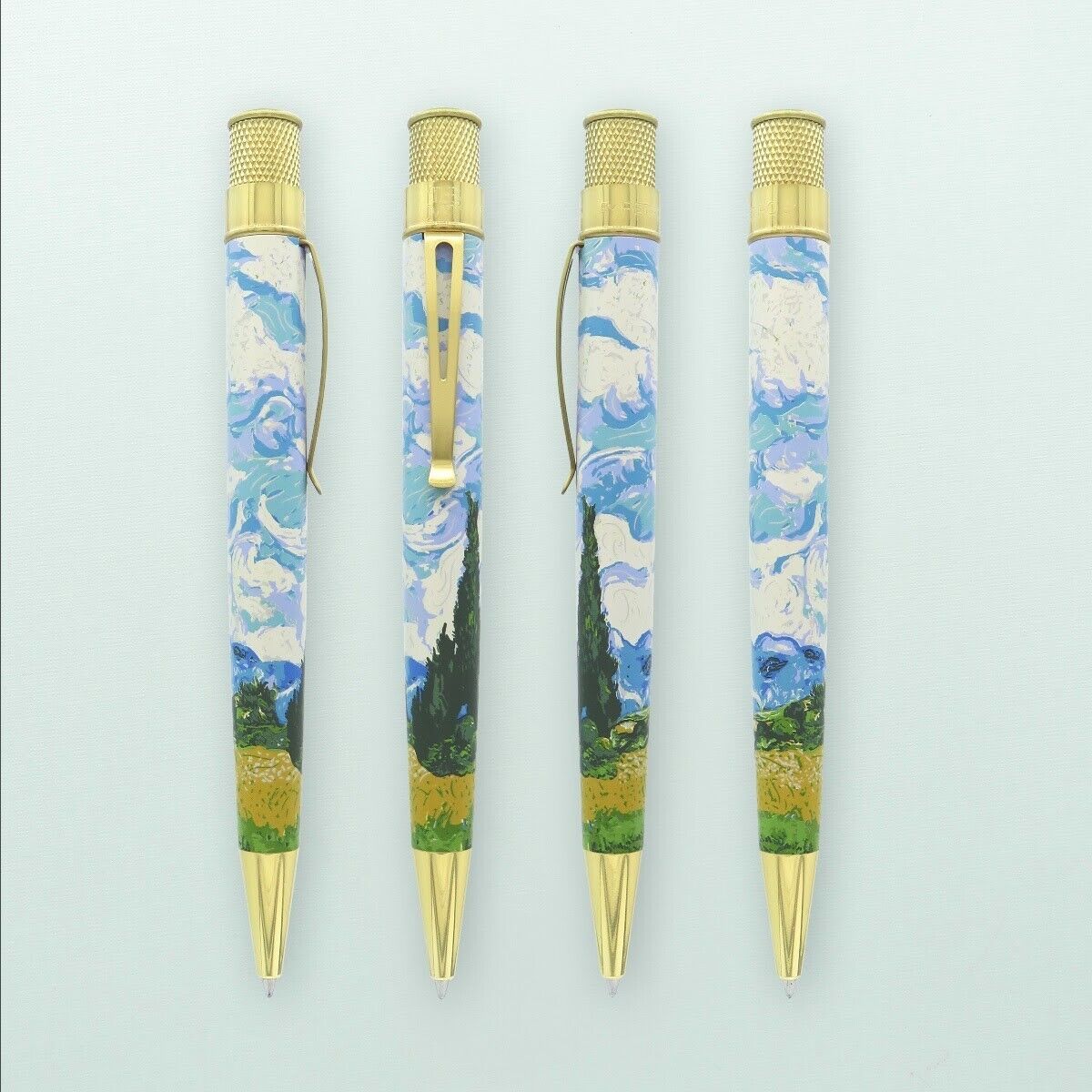 RETRO 51 The MET VAN GOGH WHEAT FIELDS W/ CYPRESSES ROLLERBALL PEN SEALED
