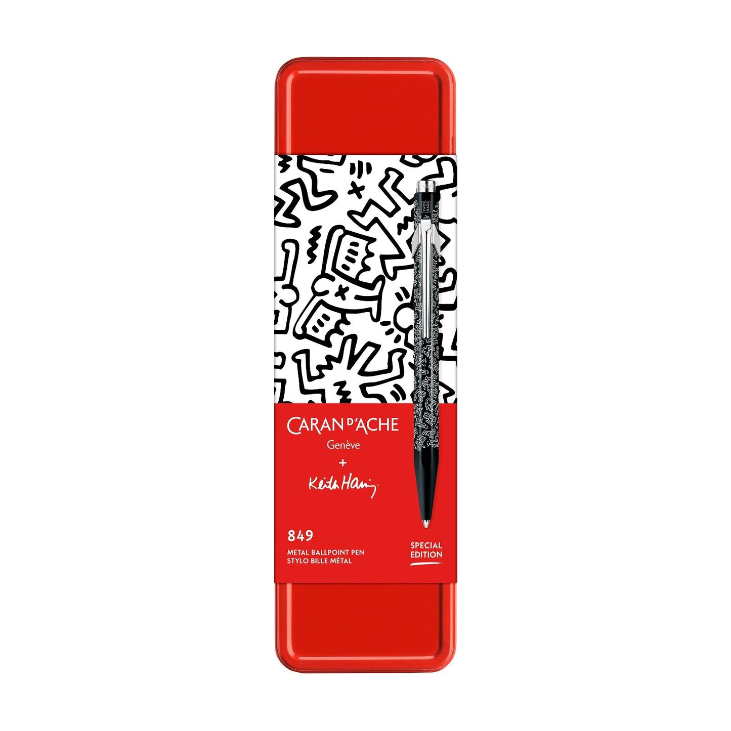 Caran d'Ache 849 Keith Haring Ballpoint Pen in Black - Christmas 2023 - NEW