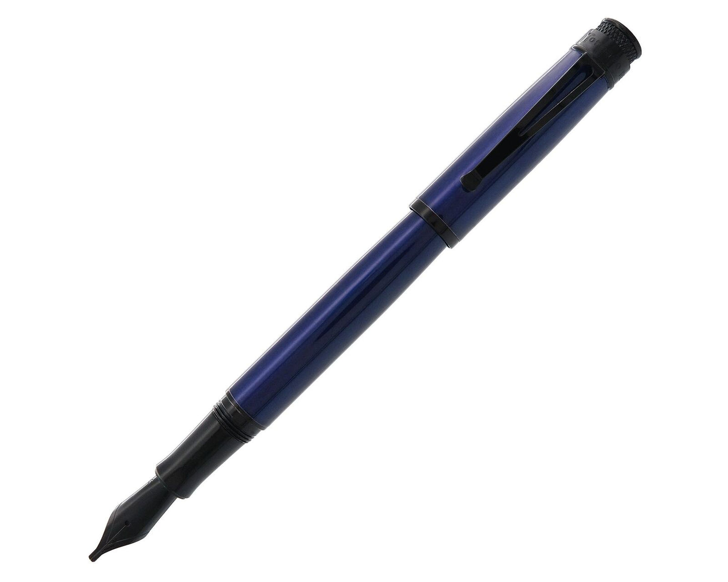 Retro 51 ™ Stealth - Blue Black Fountain Pen, Medium nib