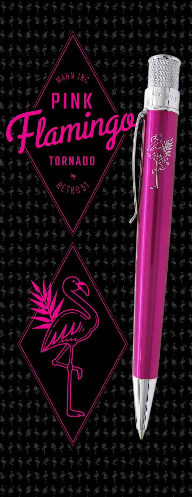 Retro 51  PINK FLAMINGO - Rollerball / Pen New Opem Tube