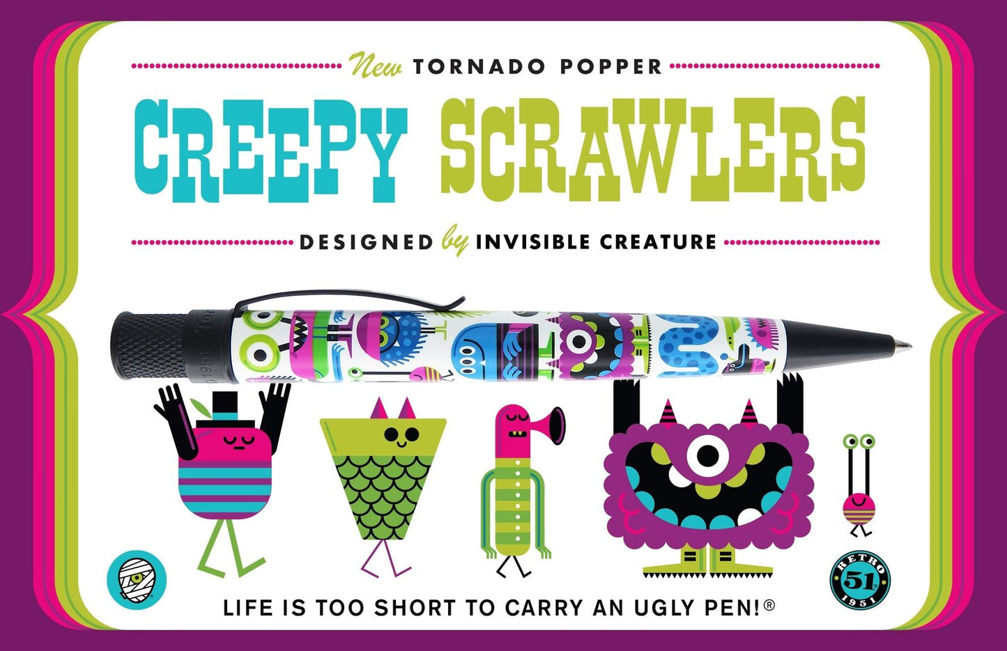 Retro 51  Creepy Scrawlers Pen New Sealed #'d (XRR-19P3)