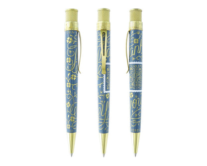 Retro 51 "Thank You" USPS Stamp Blue Gray  Rollerball Pen