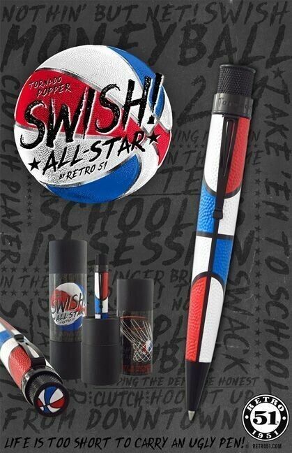 RETRO 51 SWISH ALL-STAR LIMITED EDITION ROLLERBALL XRR-18P1 SEALED!