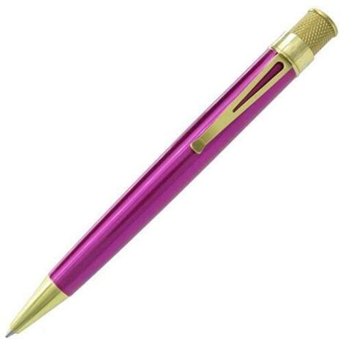 Retro 51, Classic  Rollerball Pen with Brass Accents, Pink (VRR-B1313)