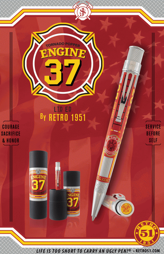 Retro 51 Engine 37 Fireman  Pen New,  Sealed, #'d