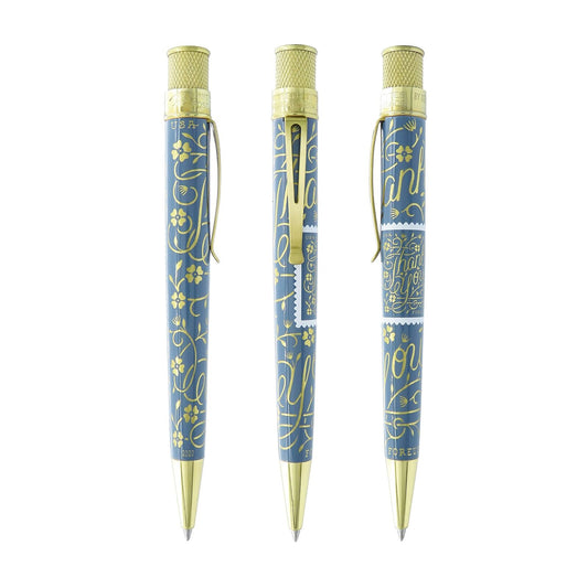 Retro 51  Rollerball Pen USPS Thank You Stamp Blue Gray- Serial #1