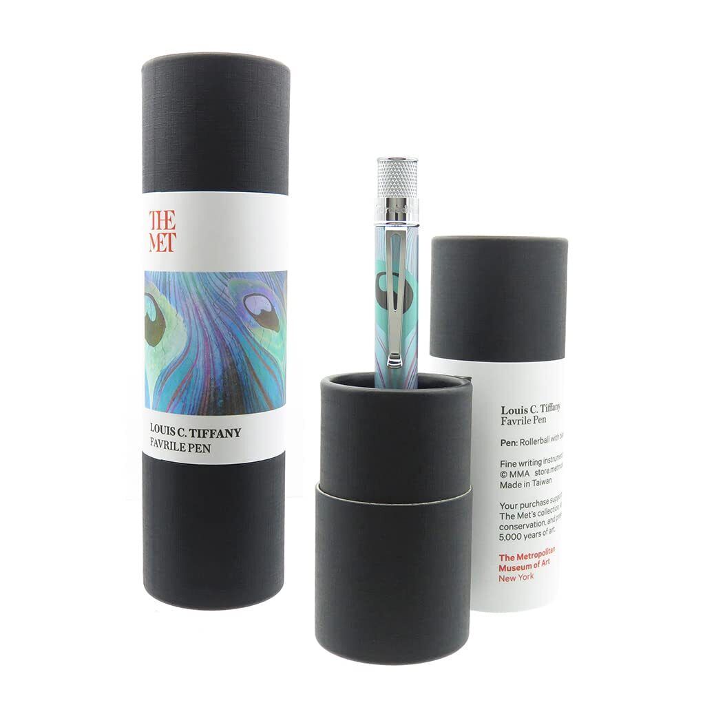 Retro 1951 Pen The Met Tiffany Favrile Peacock Rollerball Sealed Serial #1