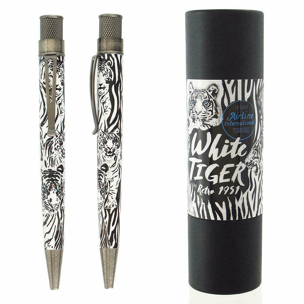 Retro 51 White Tiger Rollerball Pen, New Sealed # 14--23 AND 27