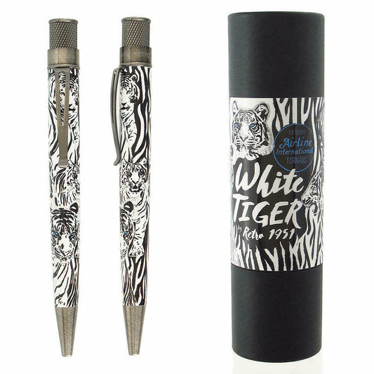 Retro 51 White Tiger Rollerball Pen, New Sealed # 14--23 AND 27