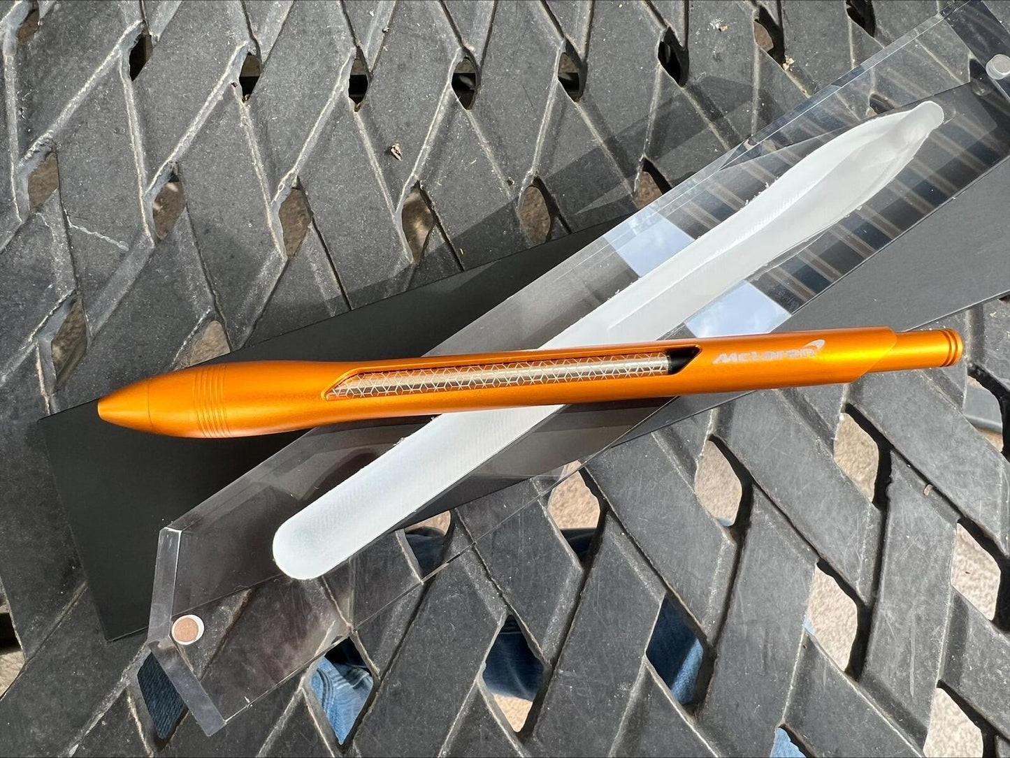 Rare and Awesome  Orange McLaren F1 Racing Pen -
