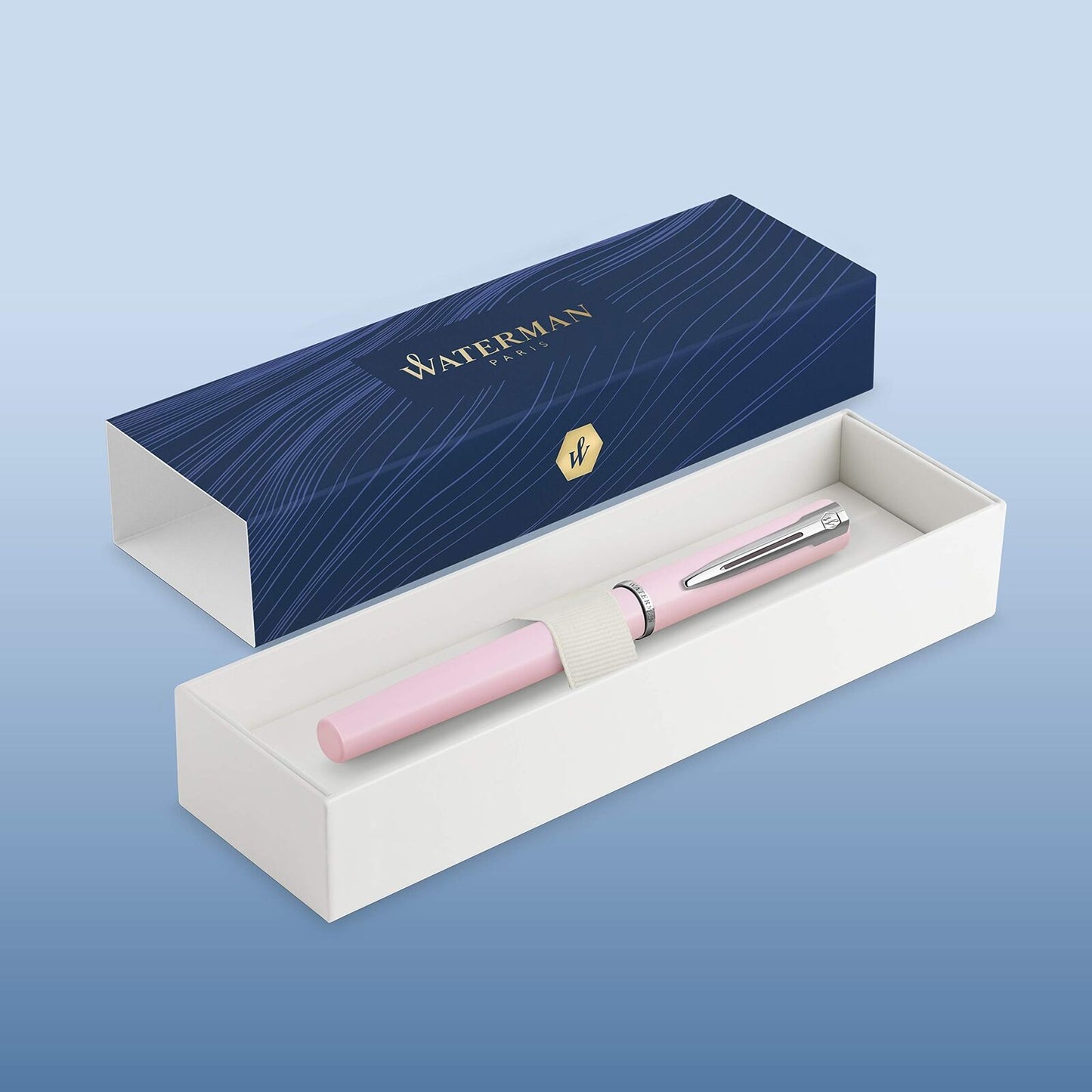 Waterman Allure Rollerball Pen | Macaron Pink Matte Lacquer with Chrome Trim |