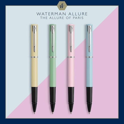Waterman Allure Rollerball Pen | Macaron Pink Matte Lacquer with Chrome Trim |