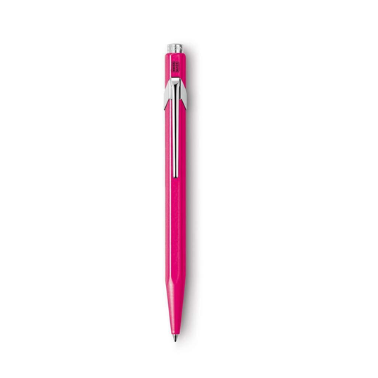 Caran D'ache 849 Pop Line Fluo Pink Ballpoint Pen with Metal Box (849.590)