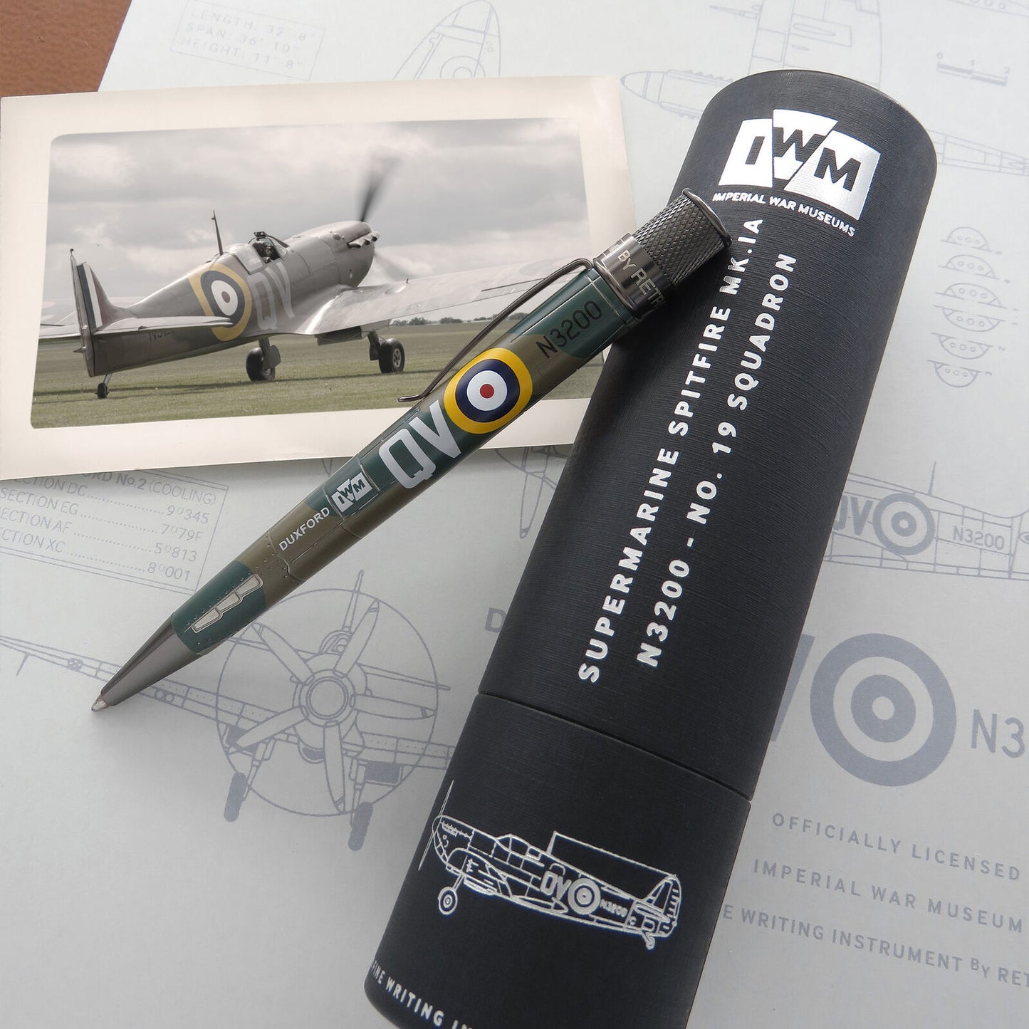 Retro 51  IWM Collection Rollerball Pen in Spitfire N3200 - NEW in Tube