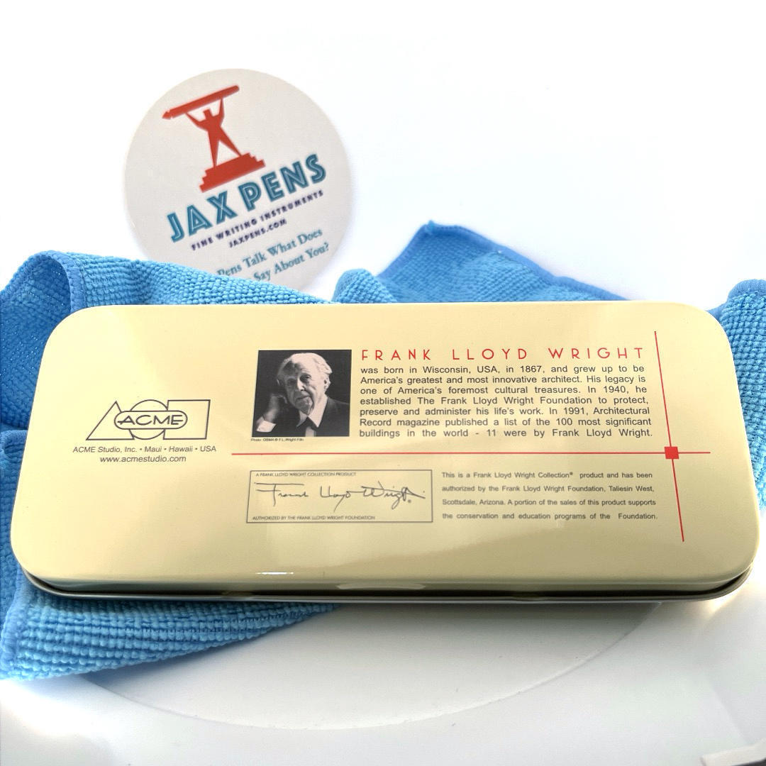 Acme Studios' "150 FLW WHITE" Frank Lloyd Wright 150th Birthday Rollerball Pen