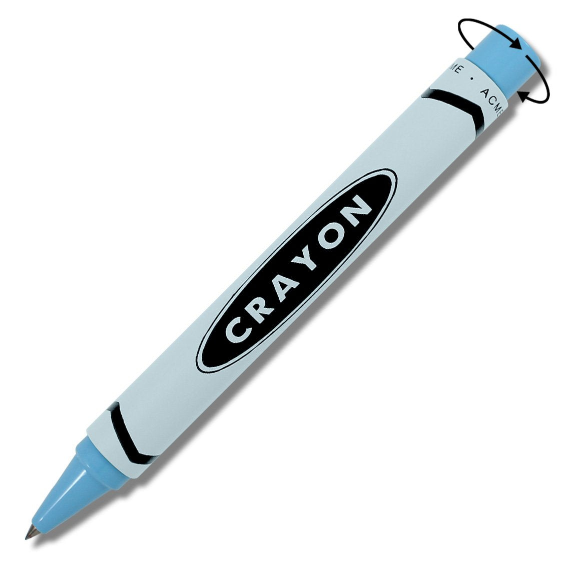 ACME Light Blue Crayon by Adrian Olabuenaga Retractable Rollerball Pen