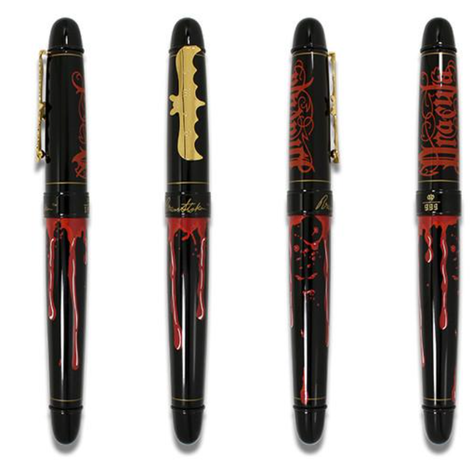 ACME Studios Dracula Rollerball Pen with Display Book & Display Coffin – Rare!