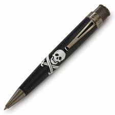 Retro 51 Big Shot CALICO JACK Pirate Skull Rollerball Pen - Glow-in-the-Dark