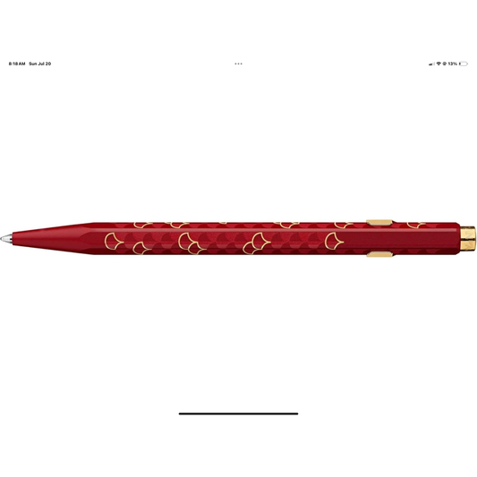 Caran D'Ache 849 Pen CLASSIC DRAGON BURGUNDY BP - New in Golden Case