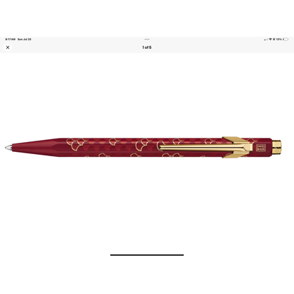 Caran D'Ache 849 Pen CLASSIC DRAGON BURGUNDY BP - New in Golden Case