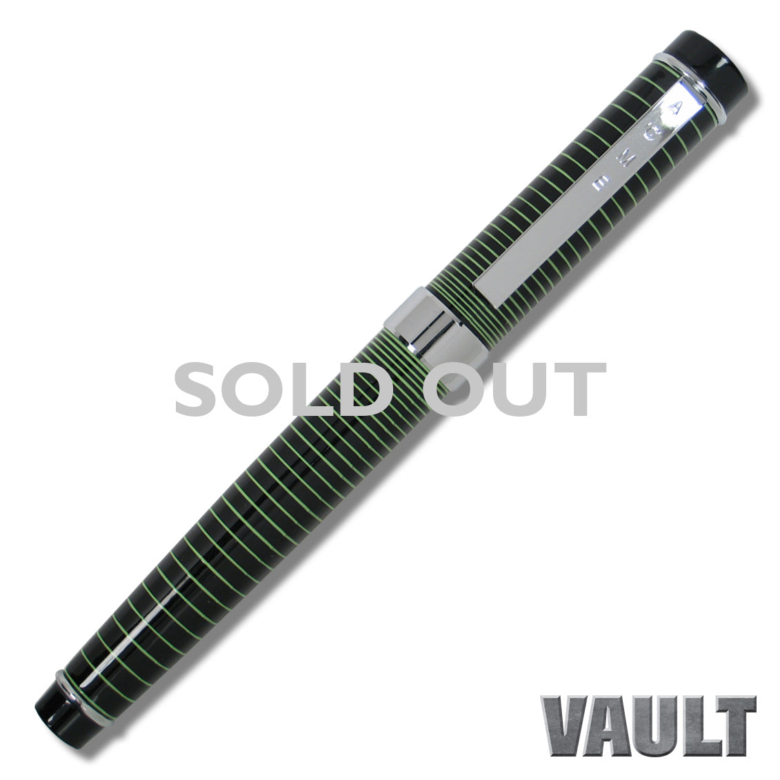 ACME PEN STRIPY - BLACK GREEN Color Test RollerBall