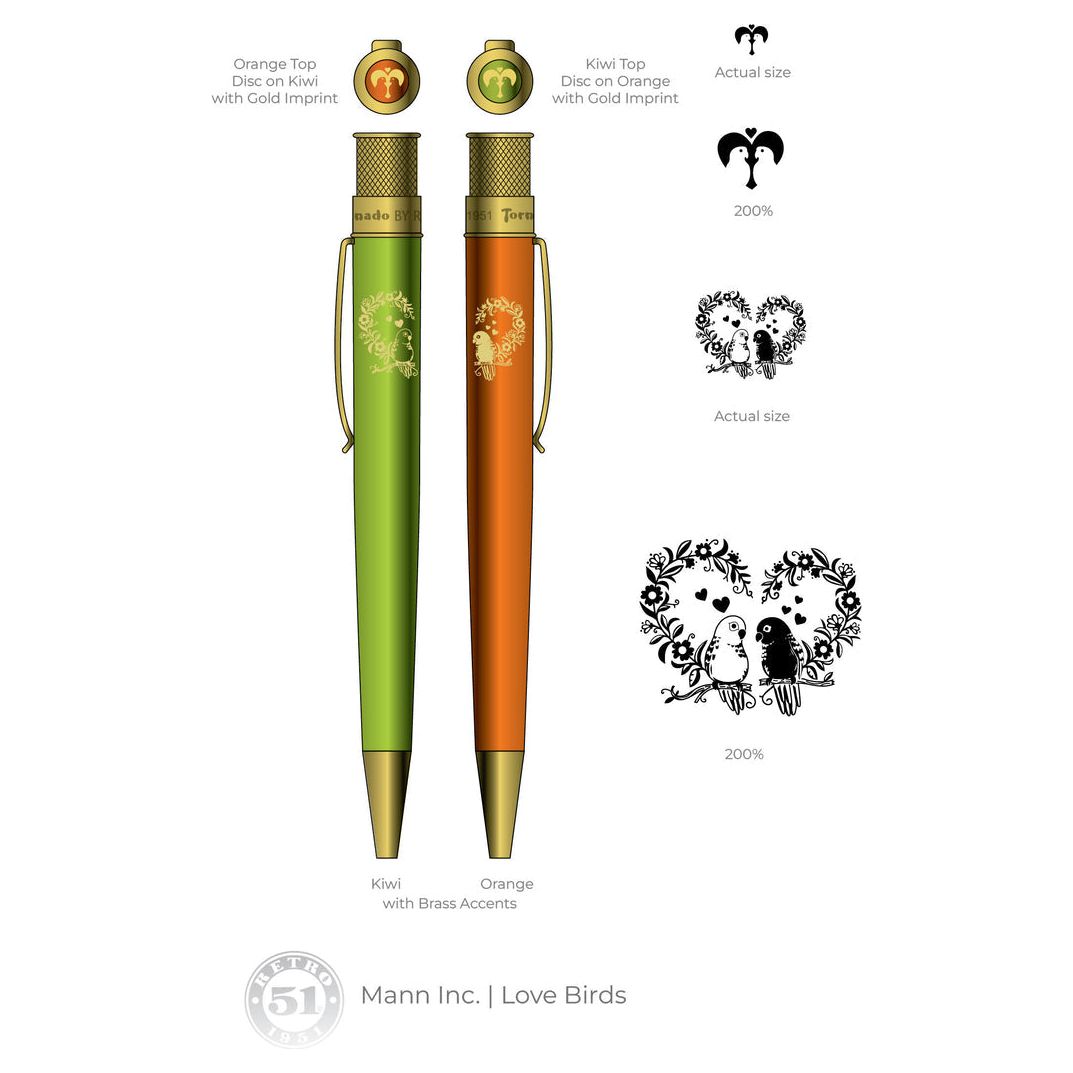 Retro 51 Pen Set Love Birds Sealed - 0nly 200 Sets